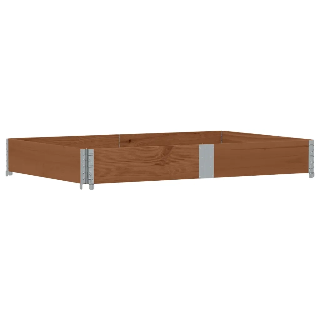 Fioriera | Cassetta per fiori | Vaso da Giardino Marrone 150x100 cm Legno Massello di Pino