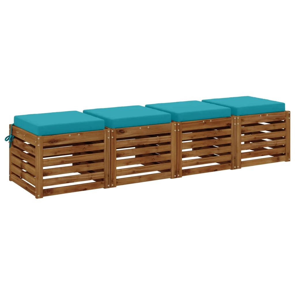Cuscini per Sedia in 4 Pezzi SOEST 4 pz 100% Poliestere 944409