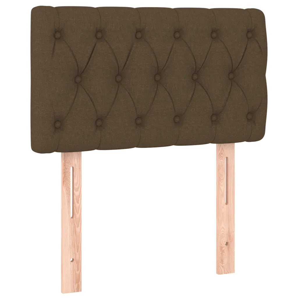 Giroletto a Molle con Materasso Marrone Scuro 80x200 cm Tessuto