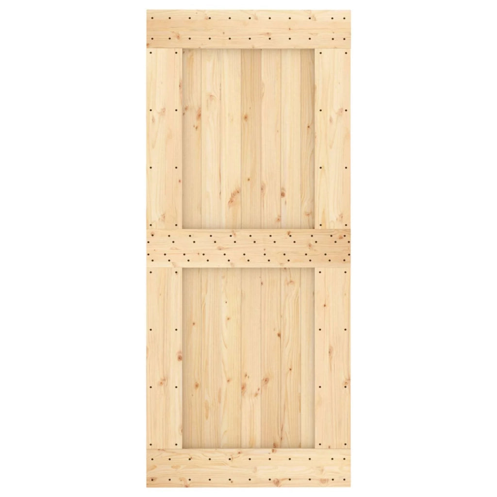 Porta scorrevole Naturale e Bianco 90 x 210 cm 3445015