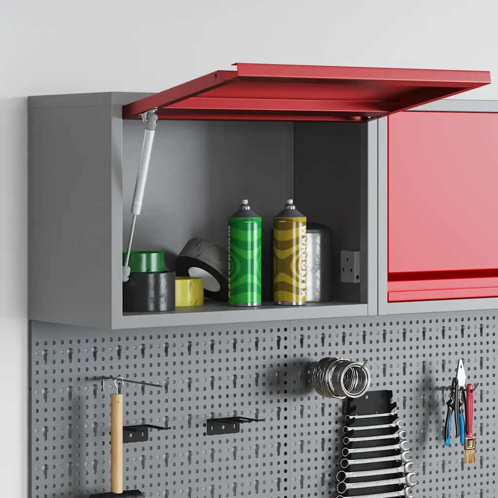 Mobile per attrezzi Rosso e Grigio 50 x 25 x 35 cm CFW8375915