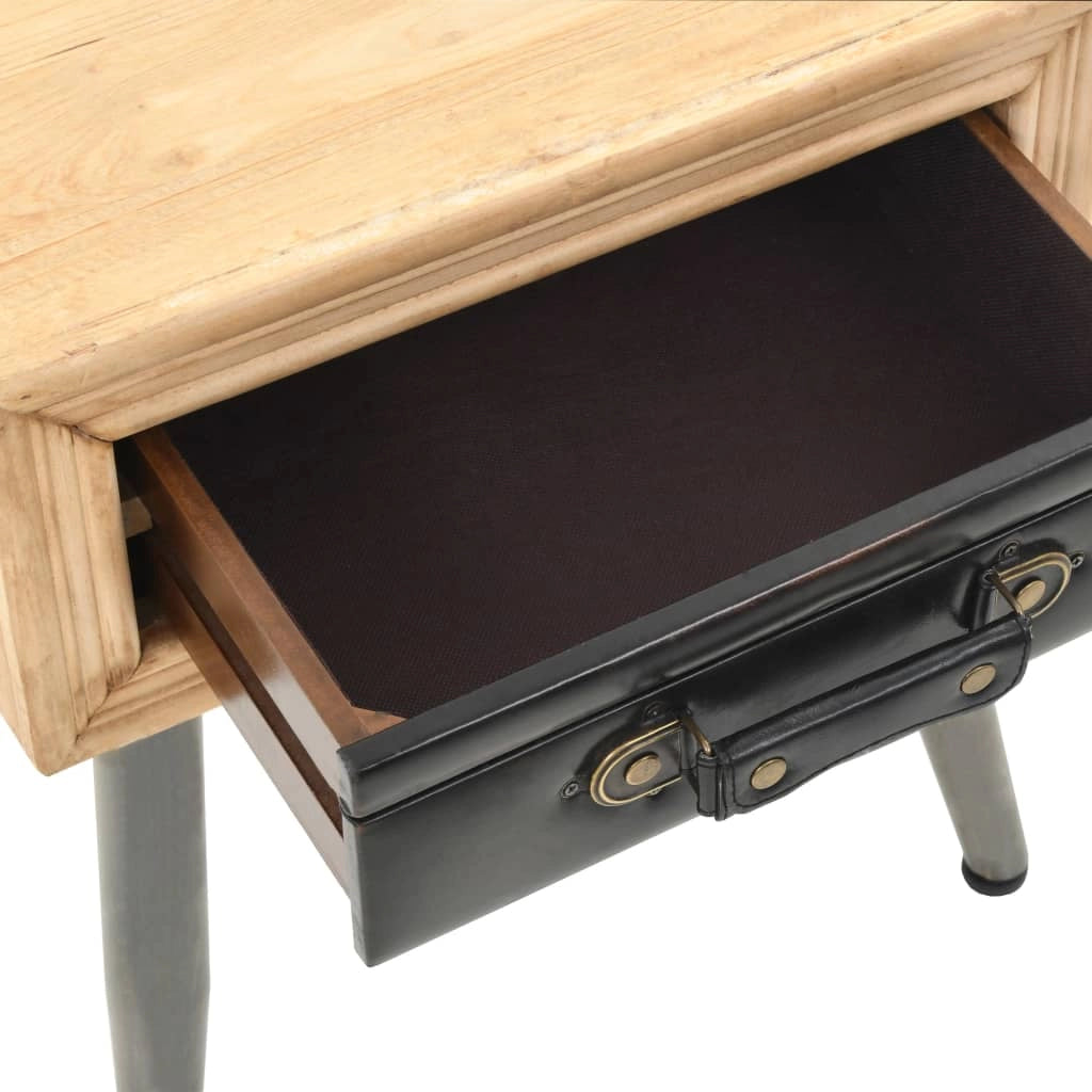 Comodino cassettiera mobile per camera da letto legno massello di abete 43 x 38 x 50 cm 1402065