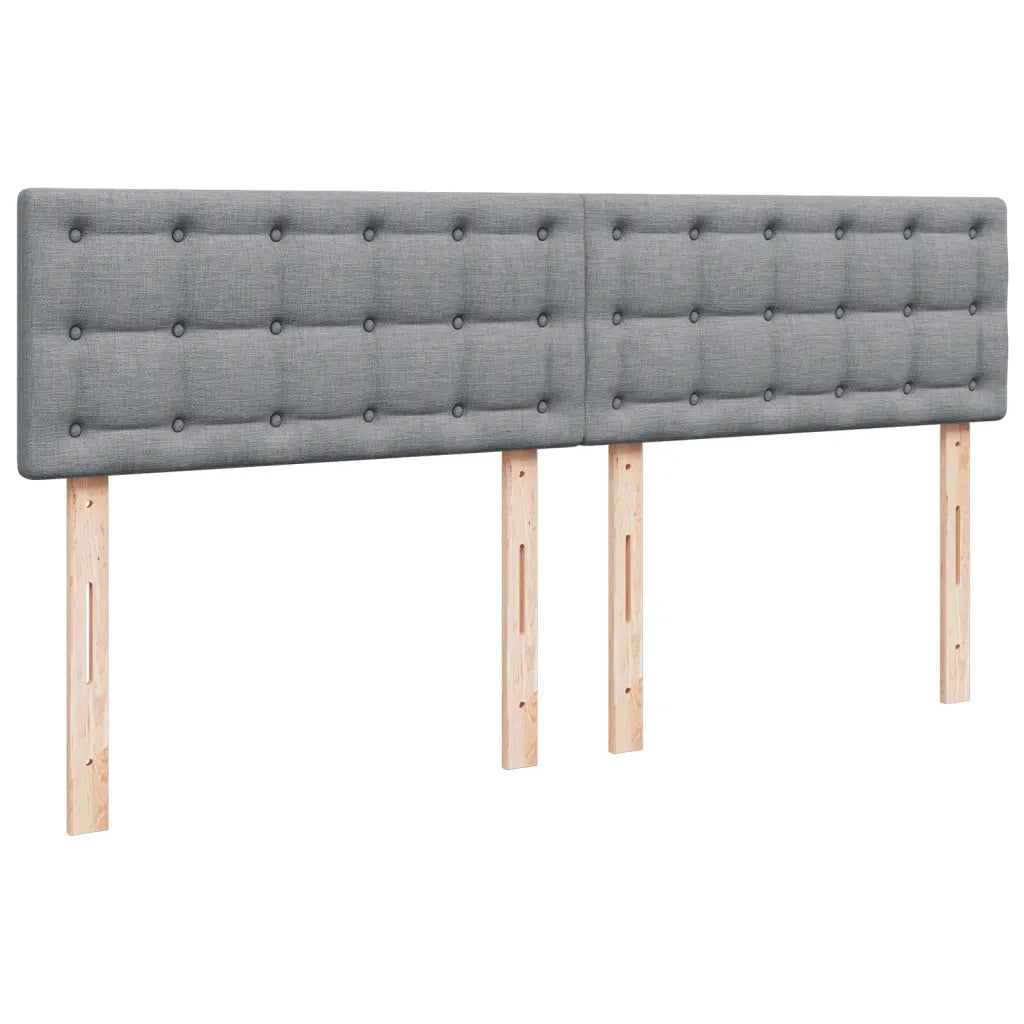 Giroletto a Molle con Materasso Grigio Chiaro180x200 cm Tessuto