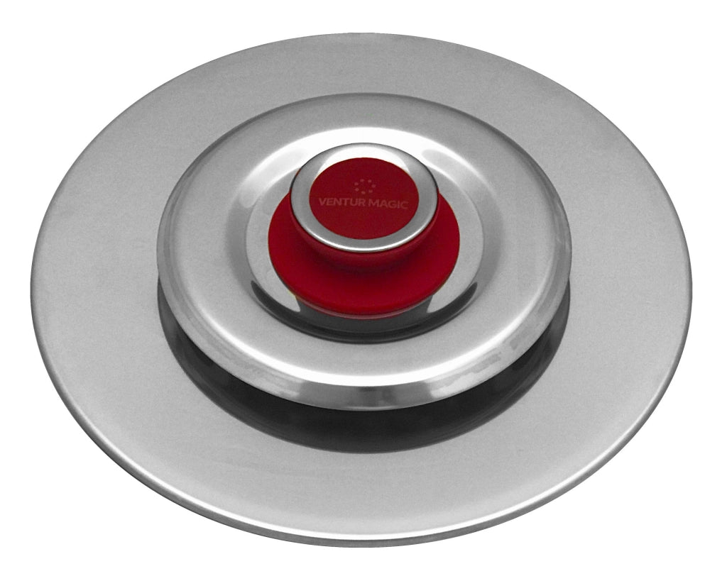 Coperchio Magico Antiodore Ø35 cm Ventur Magic in Acciaio Inox Pomolo in Bachelite Cooker Rosso
