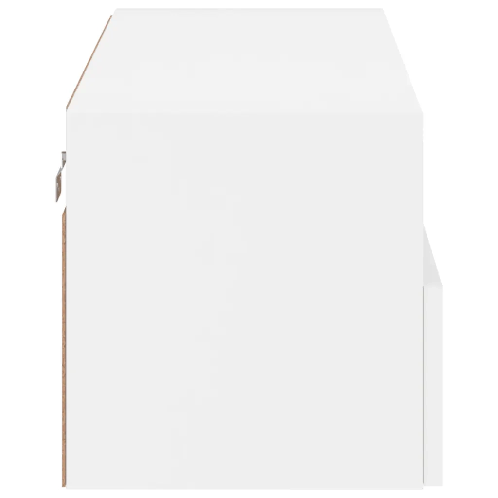 Mobile TV a Parete Bianco 80x30x30 cm in Legno Multistrato 836868