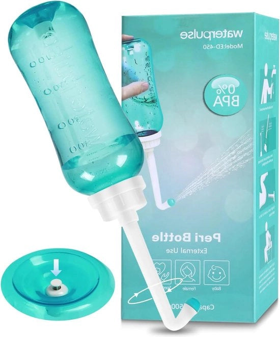 Manutenzione dopo il parto e il perineo - Bidet portatile per igiene personale - Flacone Peri verde