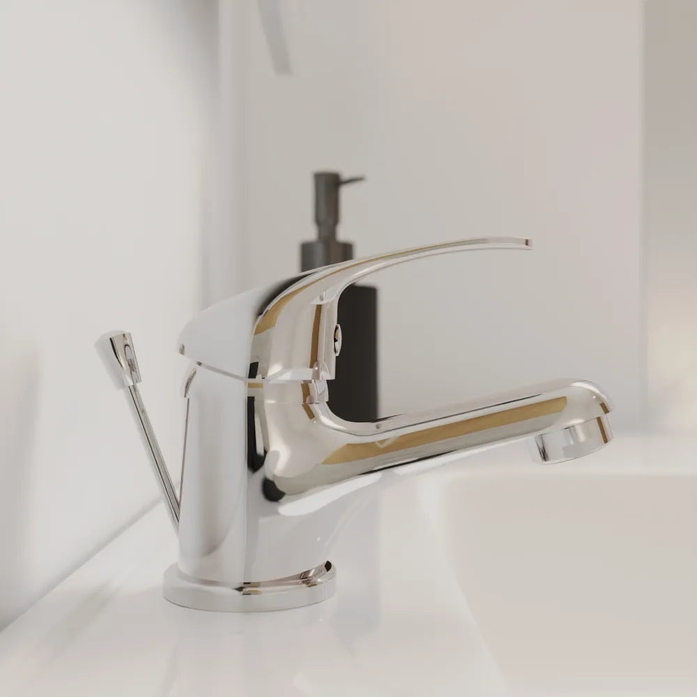 Set miscelatori: lavabo bidet con scarico a saltarello e incasso doccia con deviatore | Natalie