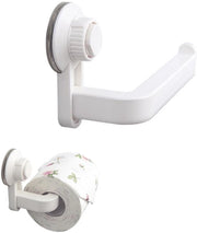 Sostegno per Rotolo di Carta igienica, Sostegno per rotolo di carta igienica da parete con morsetto, colla forte, per bagno e cucina (bianco)