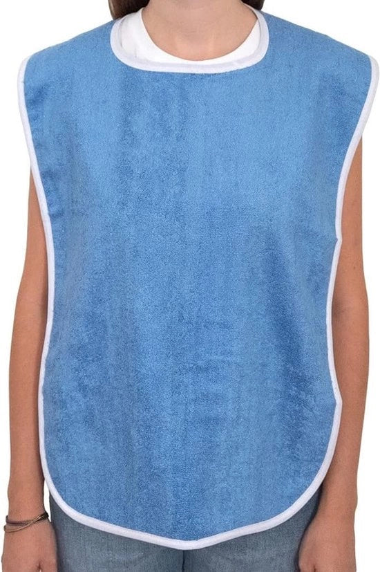 Set di 2 Slittine Premium per Adulti per Uomini e Donne, Asciugamano per Anziani e Disabili, Slittine Adattabili, Copriabitoi in Terry, Lavabili in Macchina - blu