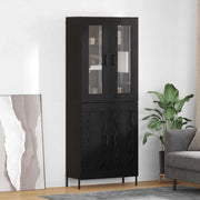 Credenza Rovere Nero 69,5 x 34 x 180 cm Legno multistrato