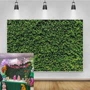 Telaio di sfondo con foglie verdi per fotografia di esterno - Decorazione di festa per compleanni, matrimoni e nascite - Banner per decorazione di casa - Sfondo per foto di nascita e doccia del bebè