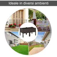 Fioriera da Giardino 40x40x44 cm in Polipropilene Marrone