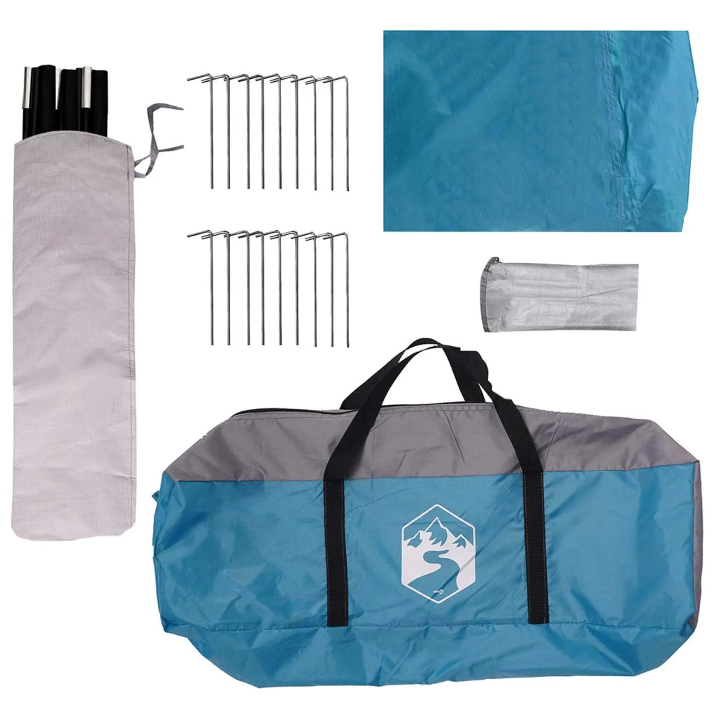 Tenda Familiare Blu 600 x 400 x 268 cm Poliestere e Acciaio 42028604