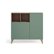 Scarpiera Herdasa effetto noce ante verdi 87x90x27