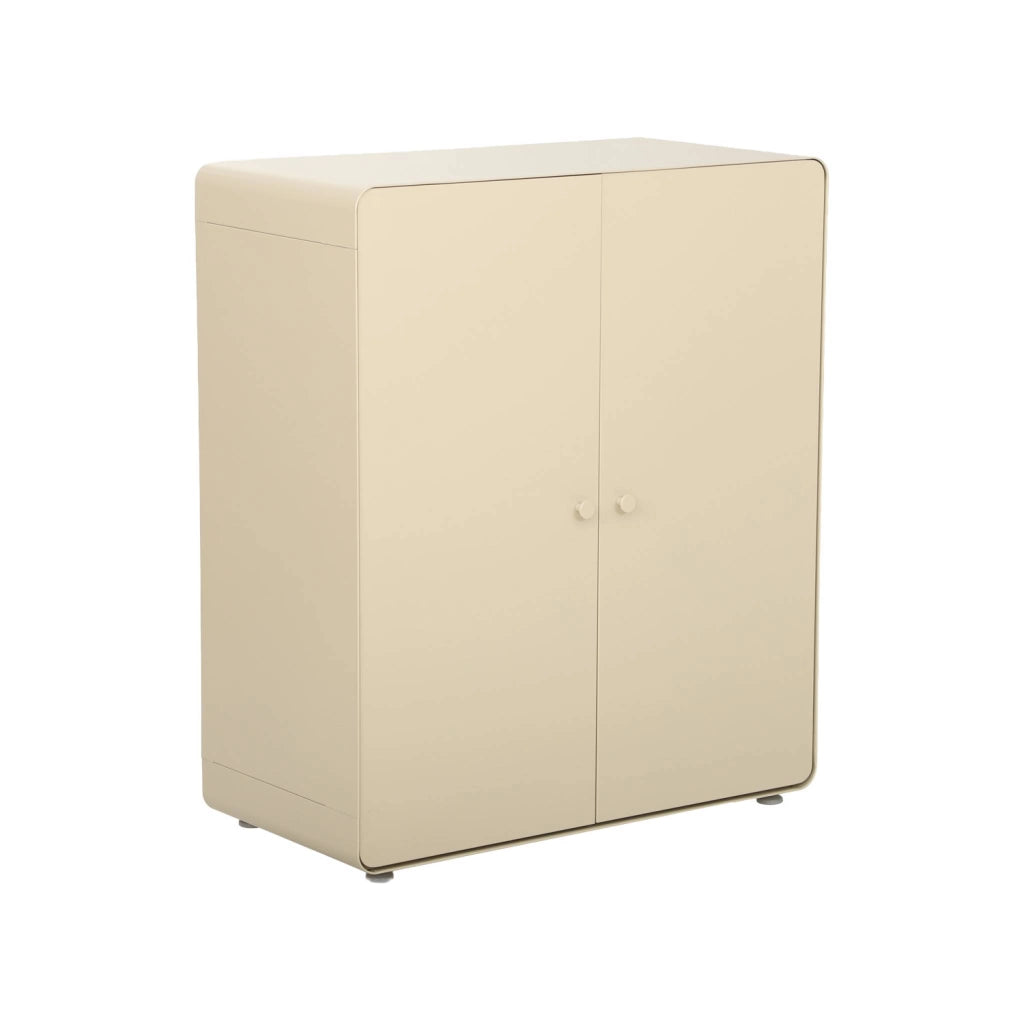 Credenza armadio metallo 2 ante, beige