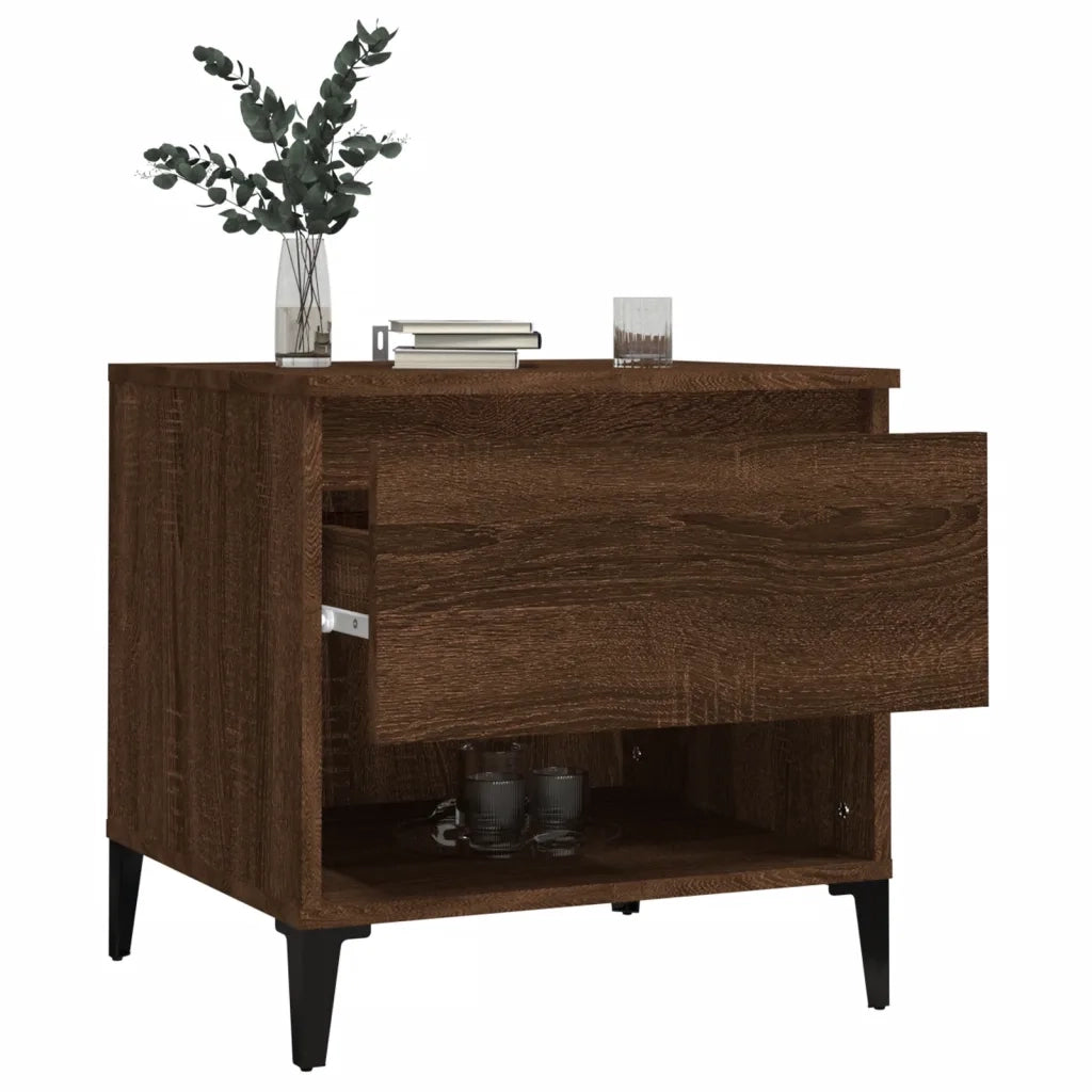 Tavolino-Tavolino da soggiorno-Tavolo Rovere Marrone 50x46x50 cm in Legno Multistrato