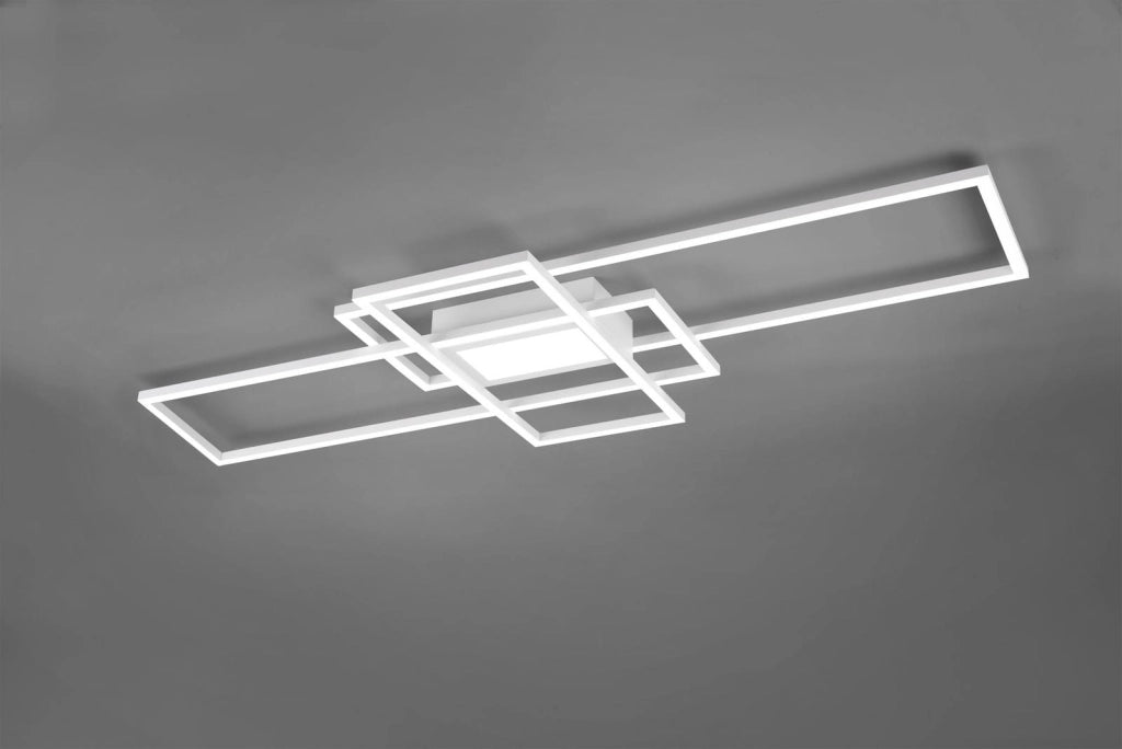 Plafoniera LED Trio Irvine bianca 60W 6500lm CCT 105cm