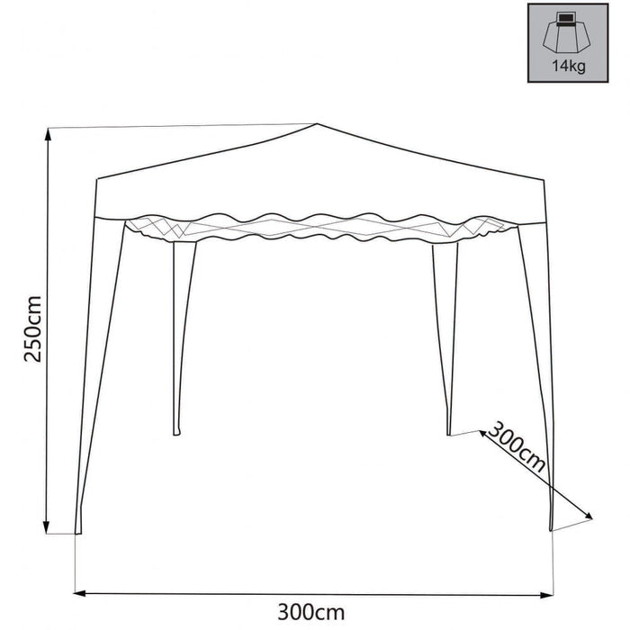 Gazebo Pieghevole 3x3 m in Acciaio Verde