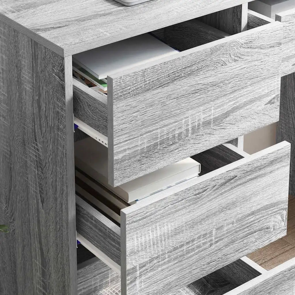 Scrivania Grigio Sonoma 90 x 37.5 x 75 cm Legno multistrato 869495