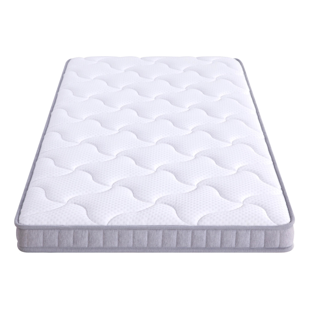Materasso 90x200x10 cm bianco, 7 zone, molle insacchettate, H3, OEKO-TEX