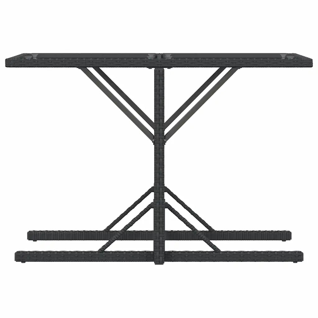 Set da Bistr¨° 3 pz | Set Salotto da Giardino con Cuscini Nero in Polyrattan
