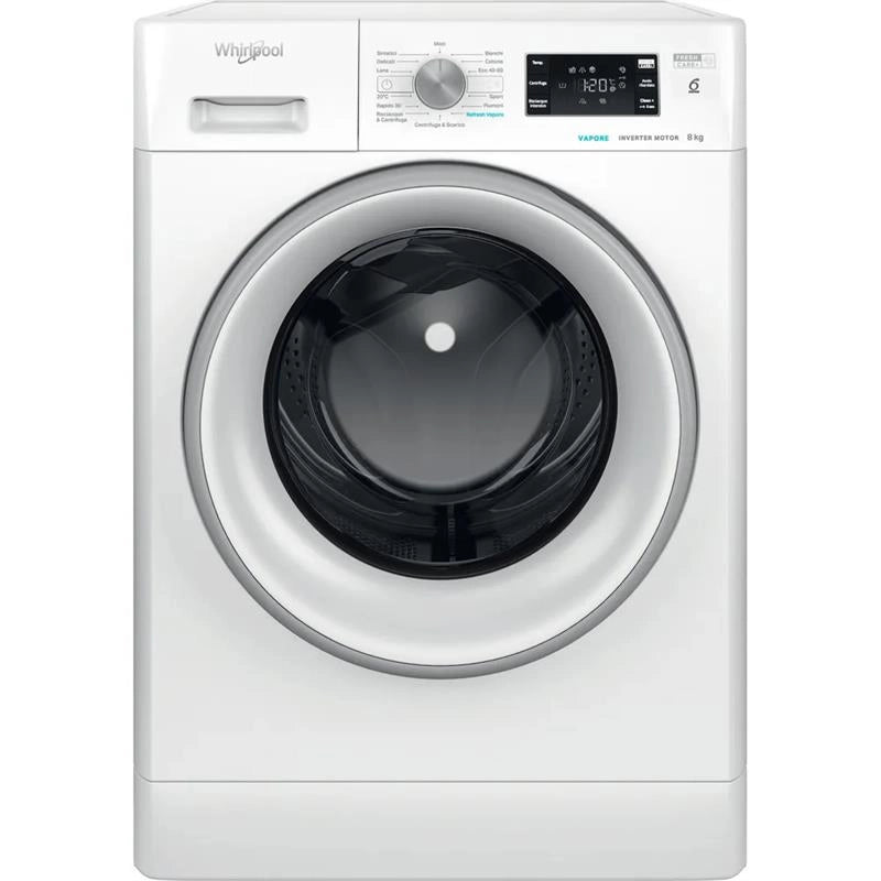 WHIRLPOOL FFB846SVIT LAVATRICE A LIBERA INSTALLAZIONE CON MOTORE INVERTER A VAPORE, CAPACITÀ 8KG 1400G CLASSE A