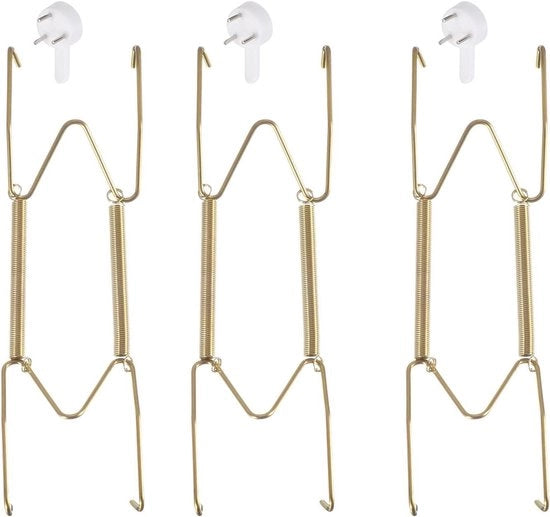 Set di tenitori per piatti, acciaio inossidabile 15,24 cm, disegno invisibile con ganci e punte, per la protezione di piatti decorativi e opere d'arte