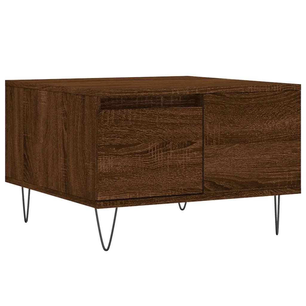 Tavolino da salotto | Tavolino da caff¨¨ | Tavolino da Soggiorno Rovere Marrone 55x55x36,5 cm in Multistrato