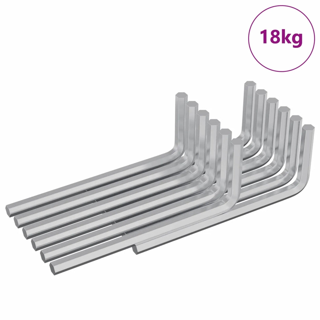 Chiave Esagonale 2118 pcs Argento 22 x 66 mm Acciaio