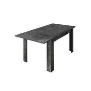 Tavolo allungabile, collezione COLOMARMO, colore nero effetto marmo, ideale per una sala da pranzo moderna e alla moda.