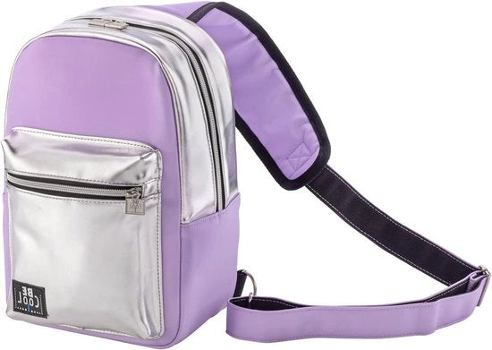 Borsa da spalla per picnic - piccola valigetta per cosmetici e medicinali - viaggi e escursioni - lavanda argento - 19 x 10 x 30 cm - capacità 57 l
