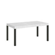 Tavolo allungabile 90x130/390 cm EveryX Premium bianco frassino telaio Antracite