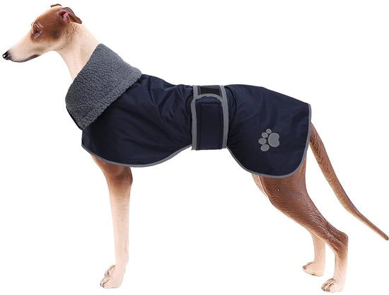 Giubbotto impermeabile per cani grandi e medi con imbottitura a pile per il caldo in inverno