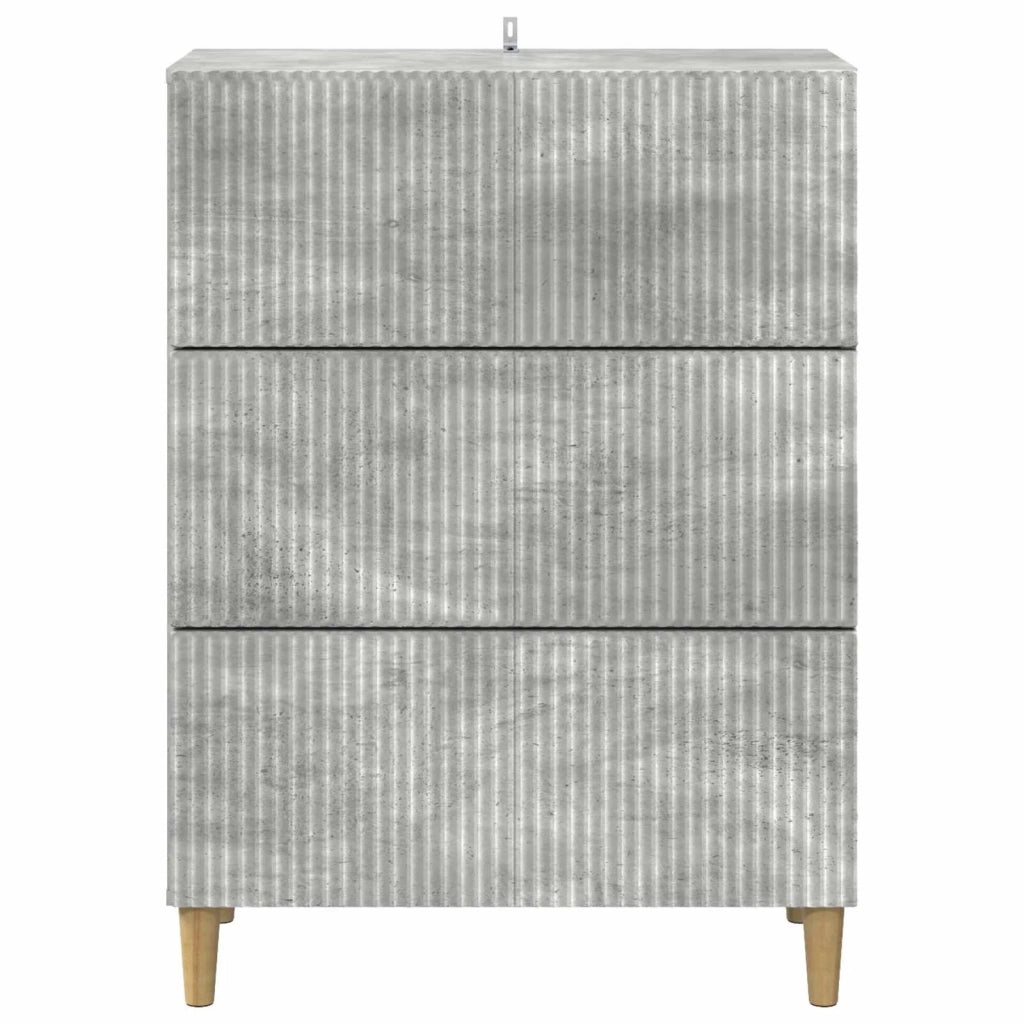 Mobile con Cassetti Grigio Cemento 66 x 34,5 x 90 cm