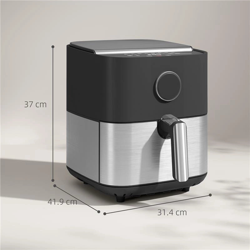 FRIGGITRICE AD ARIA DA 8L, AIR FRYER 1700W CON 8 PROGRAMMI E CIRCOLAZIONE ARIA CALDA A 360¦, DISPLAY LED, NERO