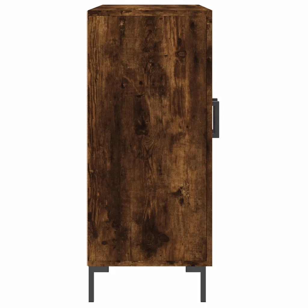 Credenza-Buffet-Armadio da cucina Rovere Fumo 90x34x80 cm in Legno Multistrato 638875