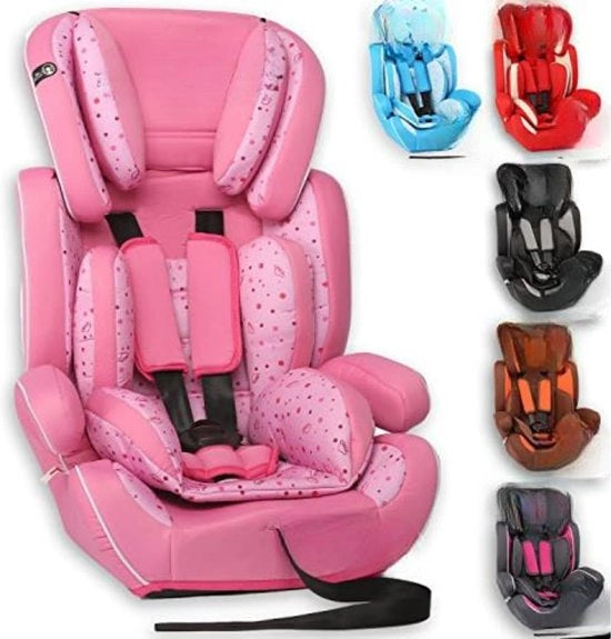 Sedia Auto per Bambini - Altezza Regolabile - Colorazione Rosa Chiaro/Scuro