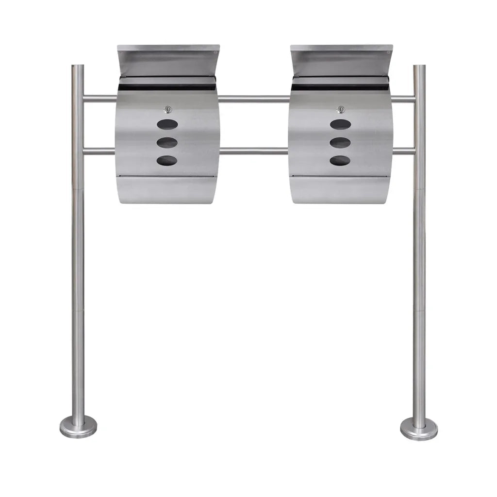 Casetta della Posta Doppia con Supporto in Acciaio Inox CFW6219868