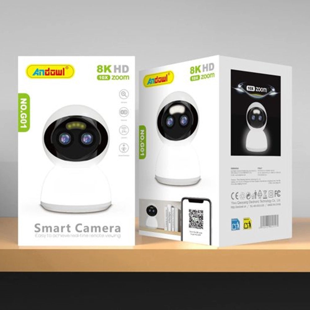 Trade Shop - Telecamera Intelligente Di Sorveglianza Sicurezza Domestica Ip Wi-fi 8k Hd Zoom 10x G01 -