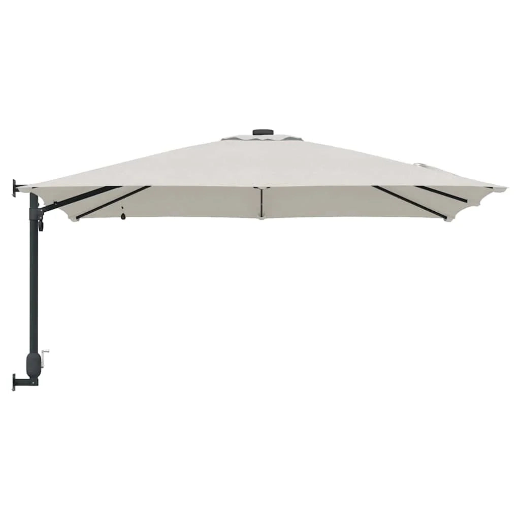 Ombrellone da giardino inclinabile 248,5 x 247,5 x 160 cm design moderno con illuminazione a LED poliestere color sabbia 02_0058650