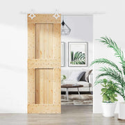 Porta scorrevole Naturale e Bianco 70 x 210 cm 3445087