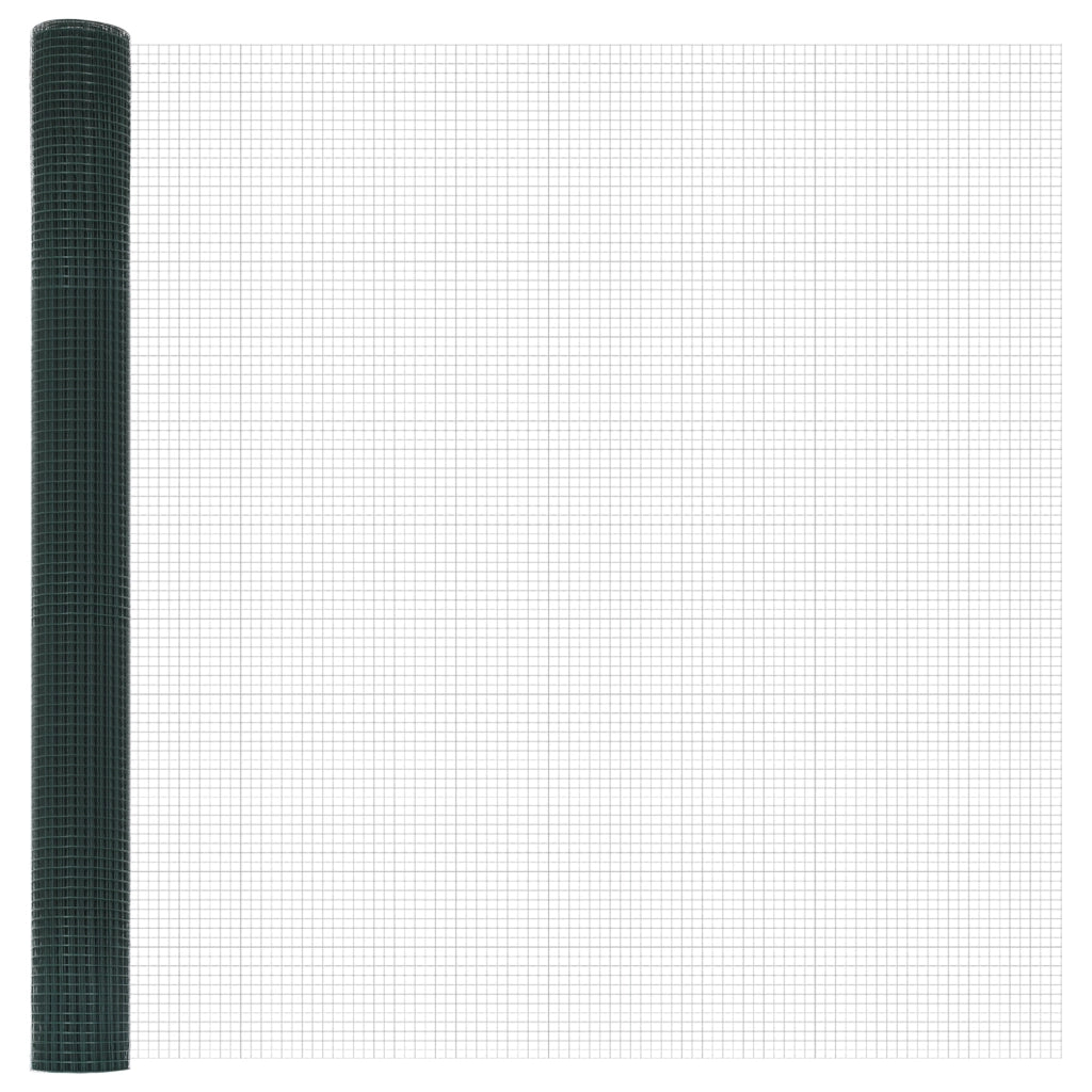 Set di Pali di Recinzione in Acciaio 2 Pezzi Verde