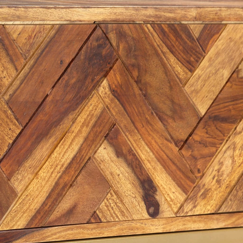 Mobile porta TV multimediale mensola per TV credenza per TV per sala da pranzo soggiorno camera da letto 140 x 30 x 45 cm legno massello di sheesham marrone 02_0025914