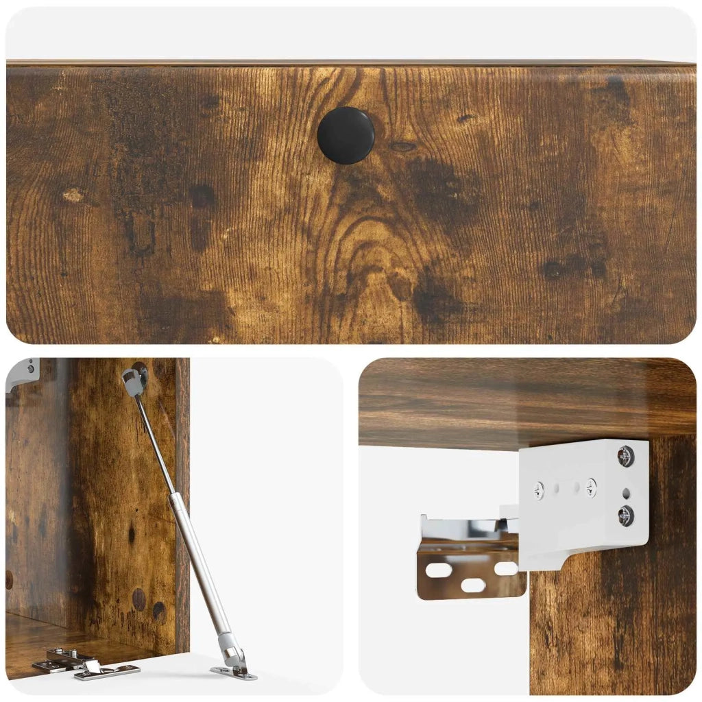 Mobile Porta TV da Muro 78,5 x 31 x 30 cm Rovere Fumo 899230