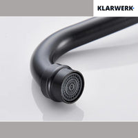 JULIAN | Rubinetto da bagno vintage a 3 fori a parete nero opaco | in acciaio inossidabile retrò da cucina | Antico miscelatore a parete a 2 maniglie