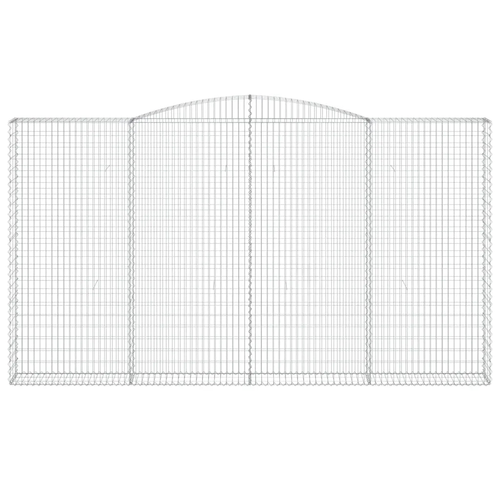 Cesti Gabbioni ad Arco 15 pz 400x30x220/240 cm Ferro Zincato