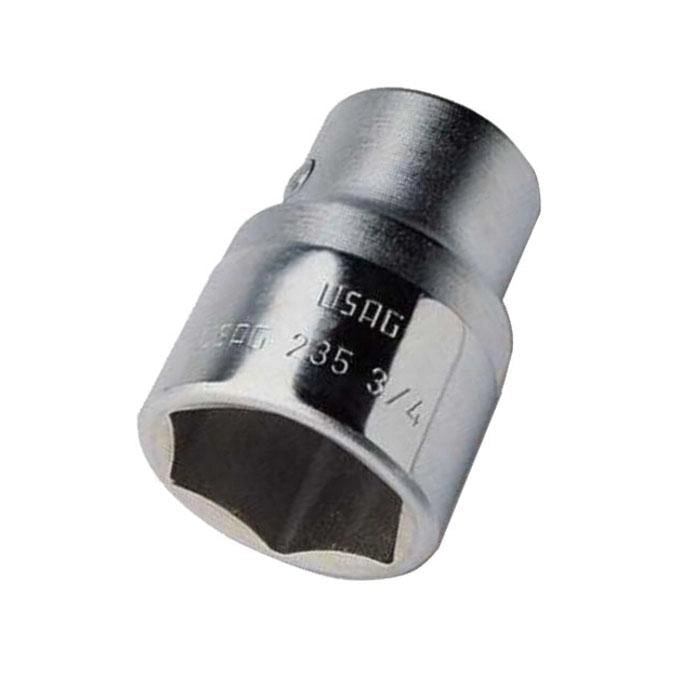USAG 8442055 235 Chiave a bussola esagonale 3-4'' F con tecnologia FULLCONTACT in acciaio al cromo molibdeno lunghezza 75 mm misura 55 mm colore Cromato