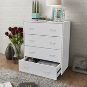 Credenza con 4 Cassetti 60x30,5x71 cm Bianca 242545