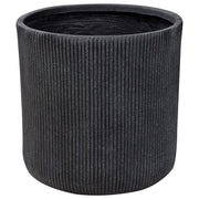 Vaso da fiori per in fibra di argilla grigio 45 x 45 x 45 cm giardino esterno terrazzo