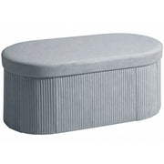 Divanetto con cassetti e rivestimento in velluto ¨C zephmum ¨C 76x38x35 cm Grigio Scuro
